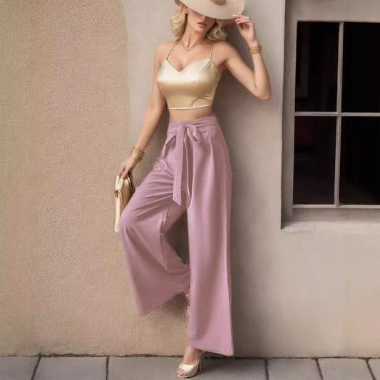 Lace Up Style High Waist Pants BEUPFORLIFE.com