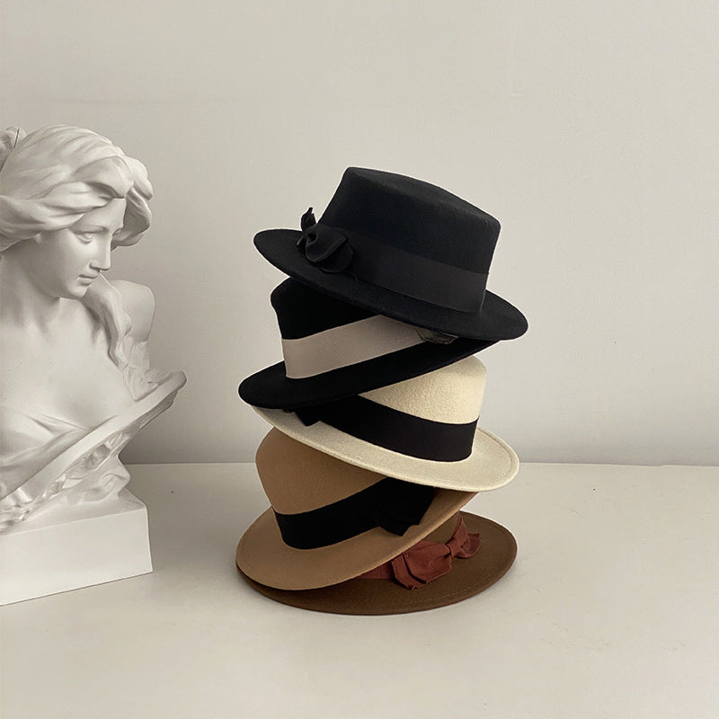 French Retro Flat-brimmed Cap Be Up For Life