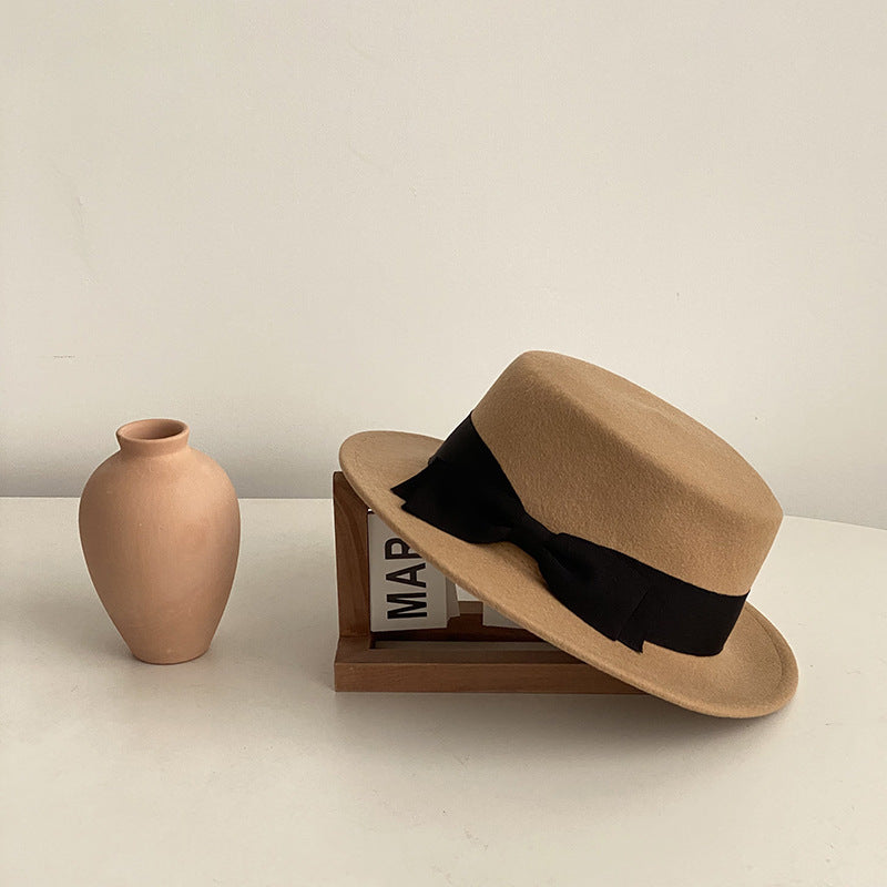 French Retro Flat-brimmed Cap Be Up For Life