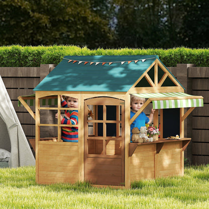 Wooden Outdoor Playhouse, For 3-8 Years BEUPFORLIFE.com