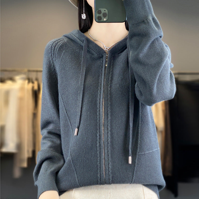 Hoodie Knitted Coat Be Up For Life