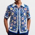Crochet Knitted Shirt Short Sleeved