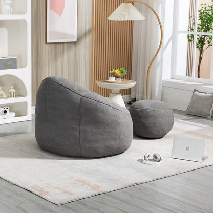 Bean Bag Sofa Chair with Padded Footrest BEUPFORLIFE.com