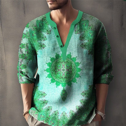 Printed Jacquard/Linen Sweater BEUPFORLIFE.com