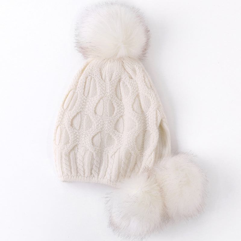 Warm Hat w/ 3 fur balls Be Up For Life