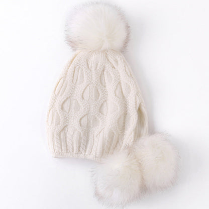 Warm Hat w/ 3 fur balls Be Up For Life