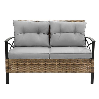 4 Piece Patio Sectional Sofa Set BEUPFORLIFE.com