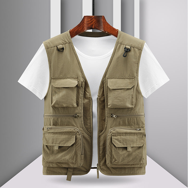 Large Men's Multi-pocket Vest Be Up For Life