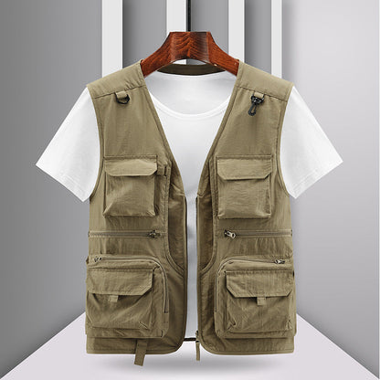 Large Men's Multi-pocket Vest Be Up For Life