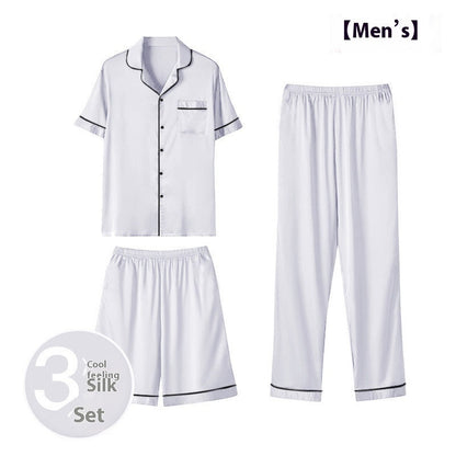 Ice Silk Be Up at Night Three-piece Pajamas BEUPFORLIFE.com