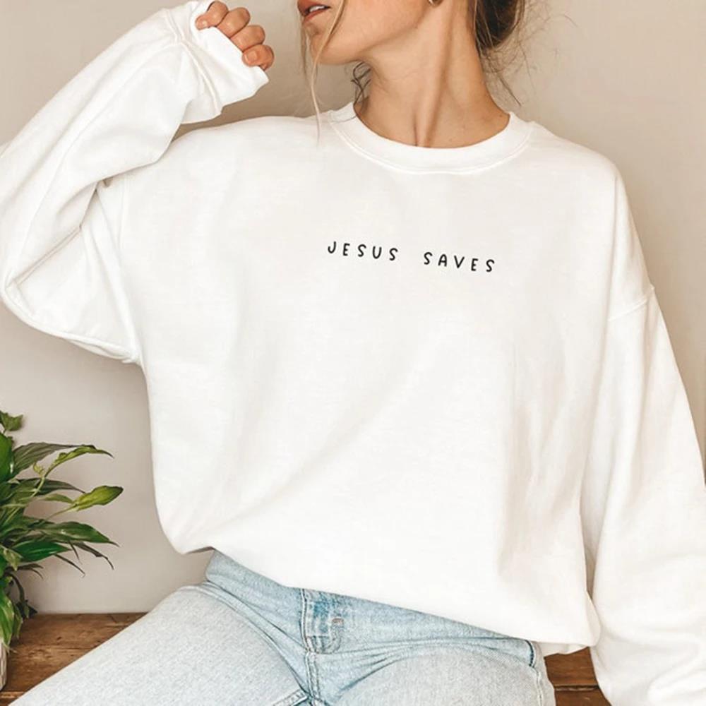 Jesus Saves Christian Sweatshirt Faith Top