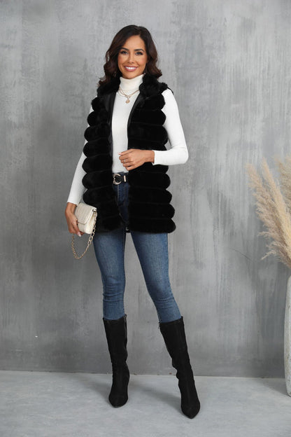 Mid-length Autumn & Winter New Faux Fur Vest