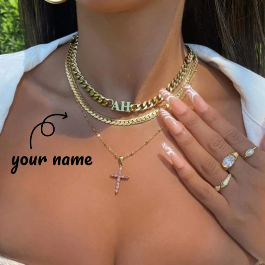 Custom Letter English Name Necklace BEUPFORLIFE.com