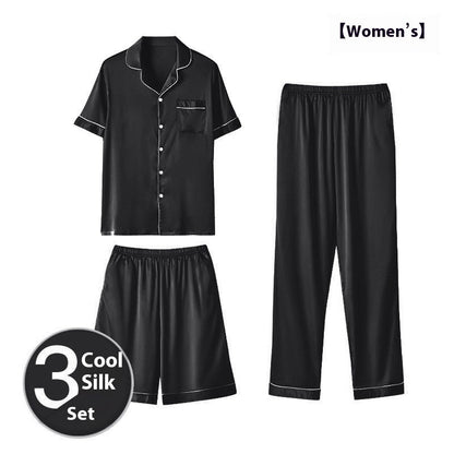Ice Silk Be Up at Night Three-piece Pajamas BEUPFORLIFE.com