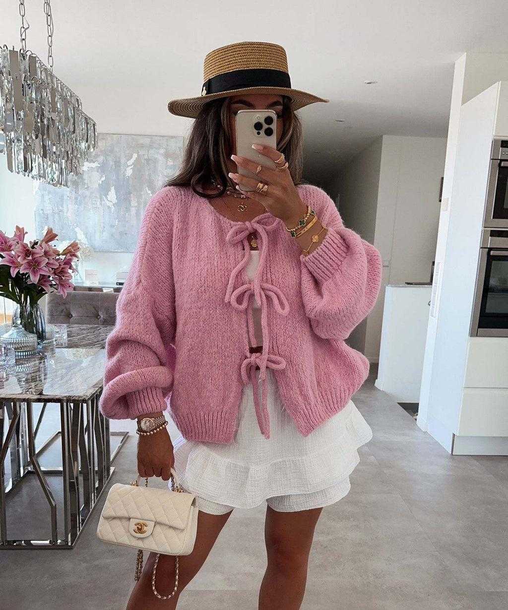 Tied Knitted Cardigan Be Up For Life