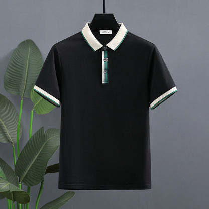 Pearl Cotton Polo Shirt Short-sleeved