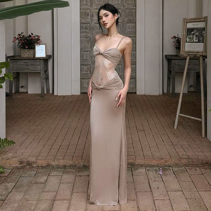 Women's Halter Sleeveless Lace Dress BEUPFORLIFE.com