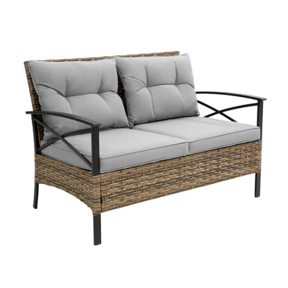 4 Piece Patio Sectional Sofa Set BEUPFORLIFE.com