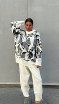 Contrast Color Sweater Straight-leg Trousers Two-piece Inner Wear - BEUPFORLIFE.com