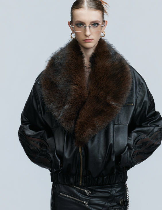 Heavy Detachable Fur Collar Cotton Padded Coat Be Up For Life