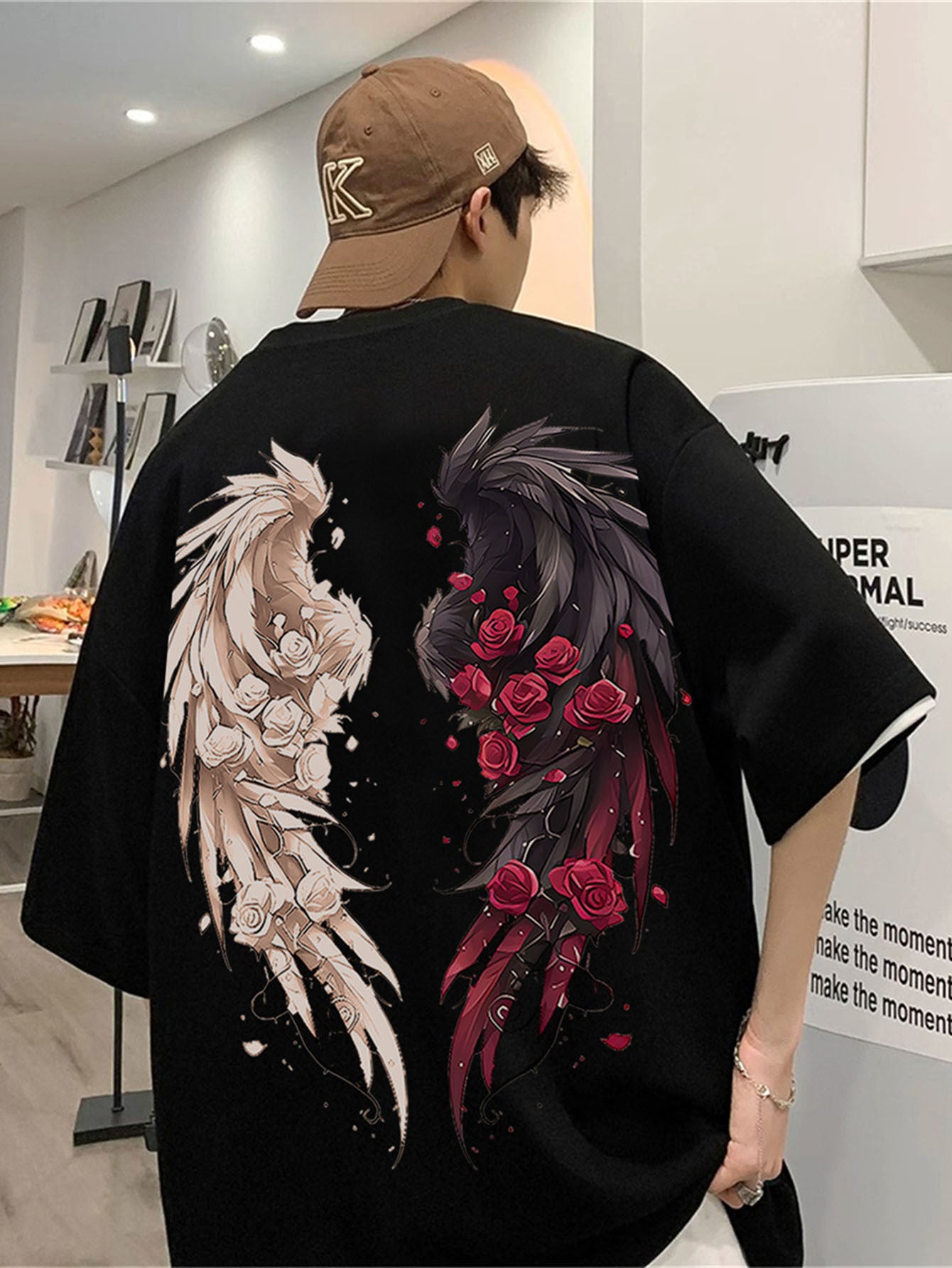 Men's Wing Pattern T-shirt Be Up For Life