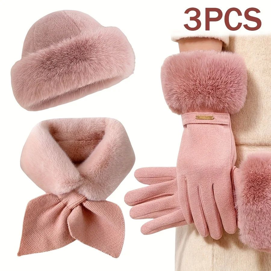 3-piece Winter Warm Glove Set Be Up For Life