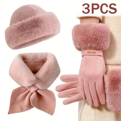 3-piece Winter Warm Glove Set Be Up For Life