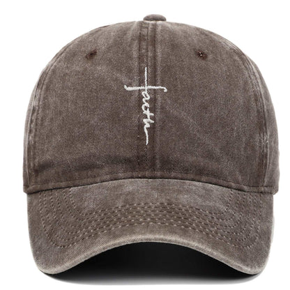 Faith Washed-out Baseball Cap Be Up For Life