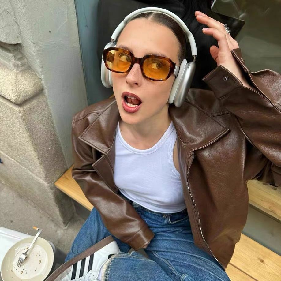 Vintage Brown Leather Motorcycle Jacket - BEUPFORLIFE.com