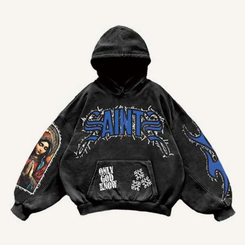 SaintS Pullover Printed Hoodie - BEUPFORLIFE.com