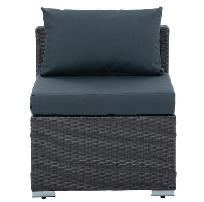 7 Set Wicker Furniture With Tempered Glass Coffee Table BEUPFORLIFE.com