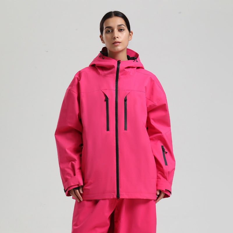 Men's Waterproof Breathable And Loose Zip Ski Suit Jacket Be Up For Life