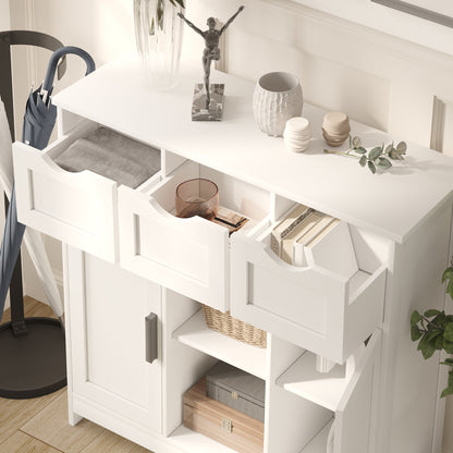Cabinet With Drawers And Shelves - White BEUPFORLIFE.com