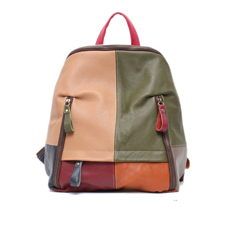Italian Leather Panel Backpack Be Up For Life