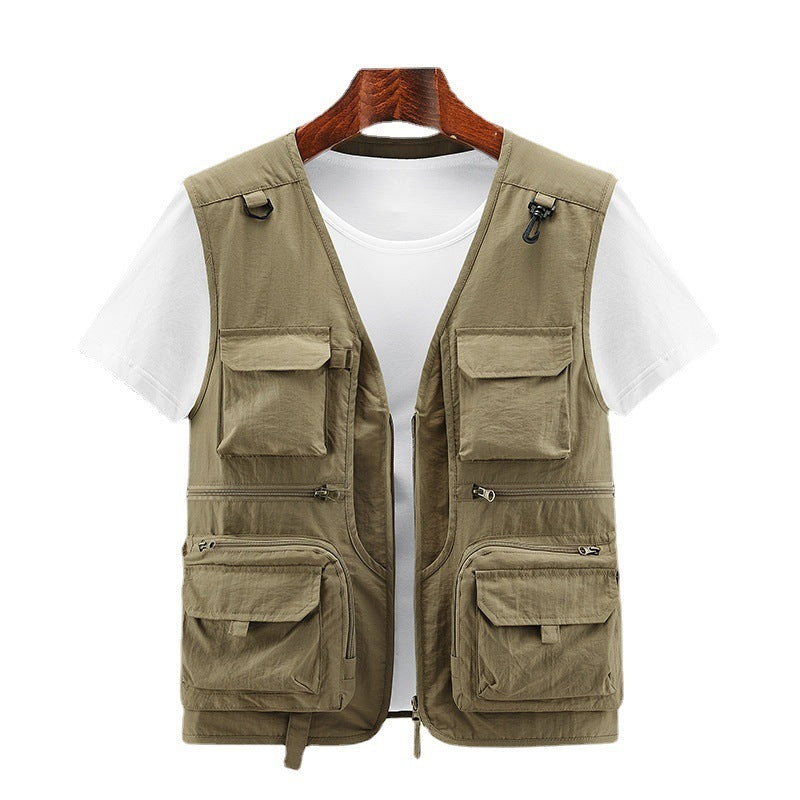 Large Men's Multi-pocket Vest Be Up For Life