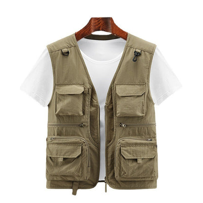 Large Men's Multi-pocket Vest Be Up For Life
