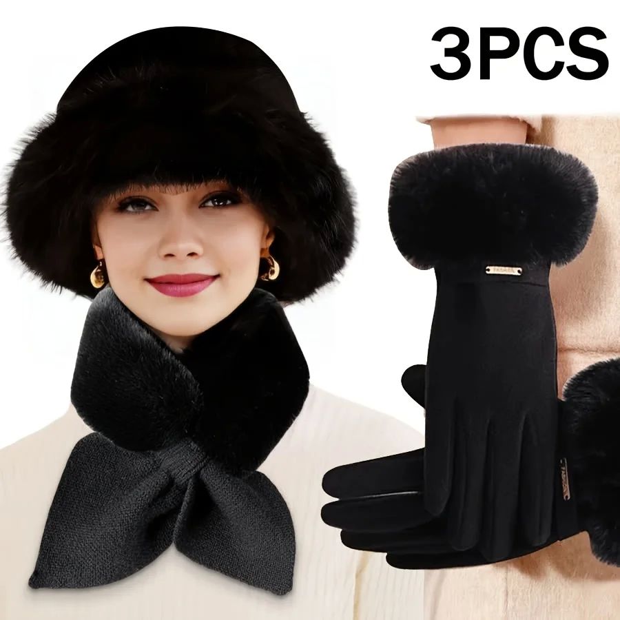 3-piece Winter Warm Glove Set Be Up For Life
