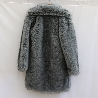 Men's Fur Imitation Fox Fur Long-cut Coat Be Up For Life