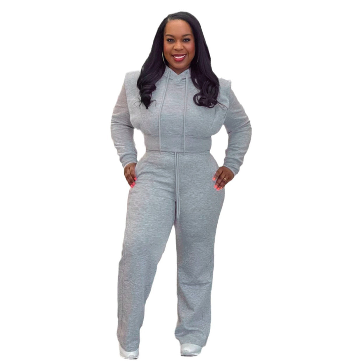 Hooded, Wide Leg Two-piece set