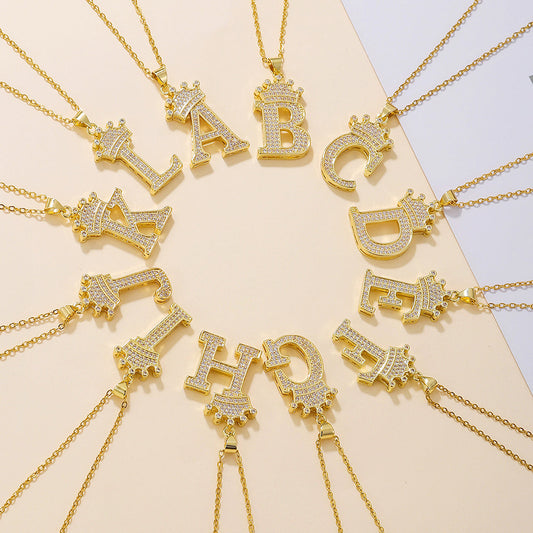 Uppercase Letter Necklace BEUPFORLIFE.com