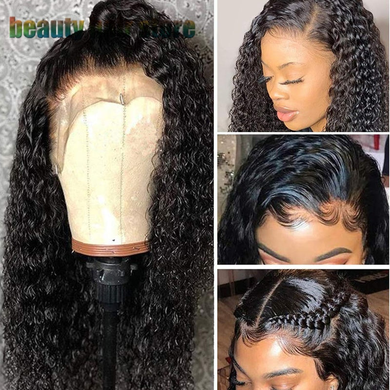 Brazilian Kinky Curly Lace Front Human Hair Wig Be Up For Life