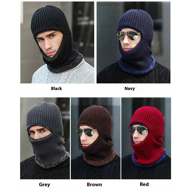 YM Thickened Flat Brim Knitted Hat BEUPFORLIFE.com