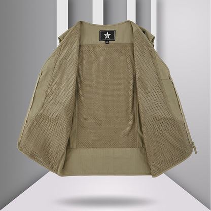 Large Men's Multi-pocket Vest Be Up For Life