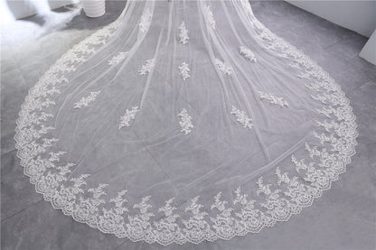 Bridal Veil Extra Wide Soft Mesh Lace With Hair Comb Be Up For Life