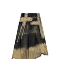 Industry Distressed Raw Edge Denim Skirt BEUPFORLIFE.com
