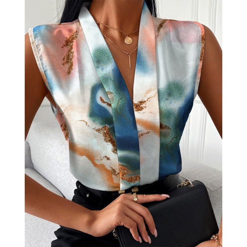 Printed Sleeveless Top