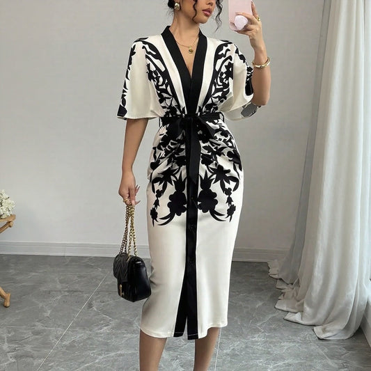 Retro Style Bohemian Print Dress BEUPFORLIFE.com