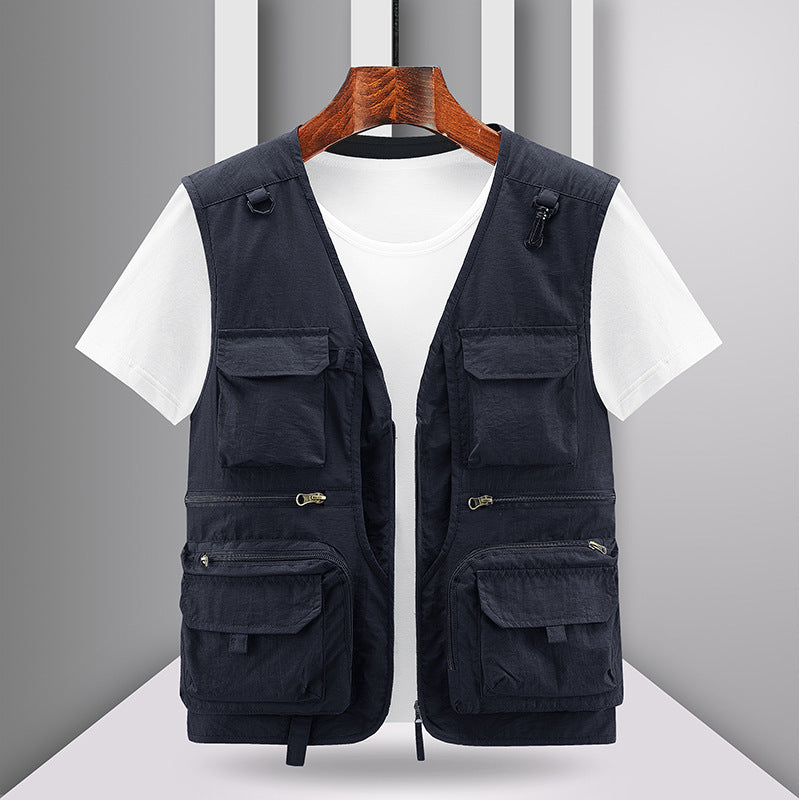 Large Men's Multi-pocket Vest Be Up For Life