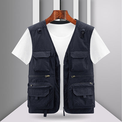 Large Men's Multi-pocket Vest Be Up For Life