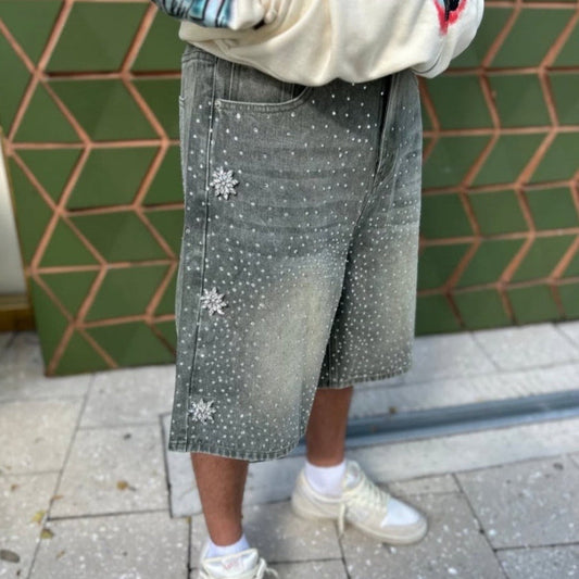 Shine UP Washed Denim Shorts Be Up For Life